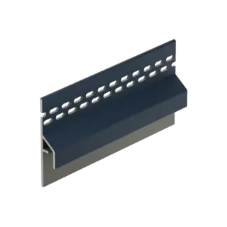 Keralit Trim / kraal ventilerend aansluitprofiel 10 mm - Staalblauw