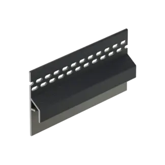 Keralit Trim / kraal ventilerend aansluitprofiel 10 mm - Zwartgrijs
