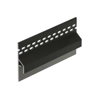 Keralit Trim / kraal ventilerend aansluitprofiel 10 mm - Grafietzwart