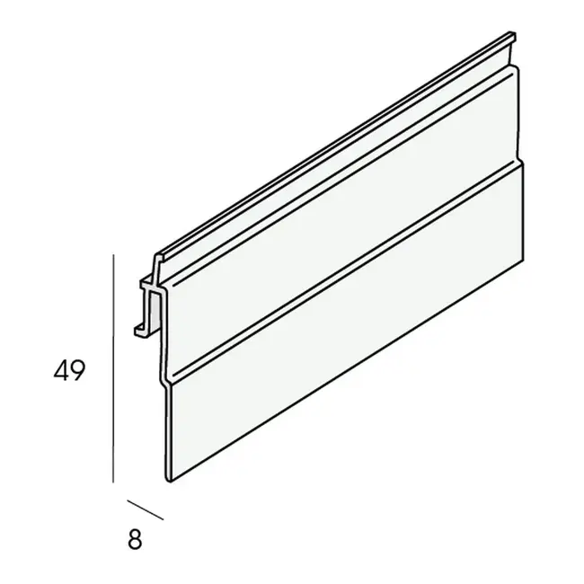 Keralit Shadowline profiel 2814 - Zwart