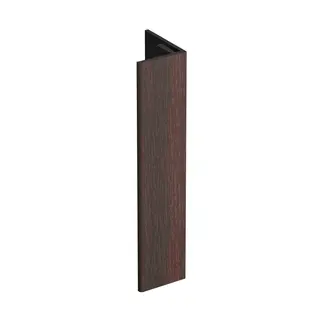 Keralit Verlengd eindprofiel 17x44 mm - Mahonie