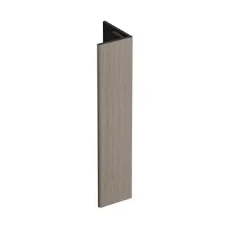 Keralit Verlengd eindprofiel 17x44 mm - Vergrijsd ceder