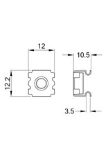 Penn Elcom Penn Elcom kooimoer M6, 3 mm, 100 stuks