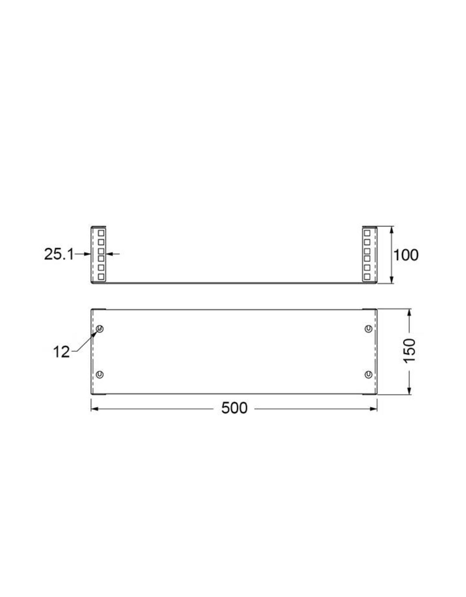 Penn Elcom Penn Elcom 2U box for table or wallmounting