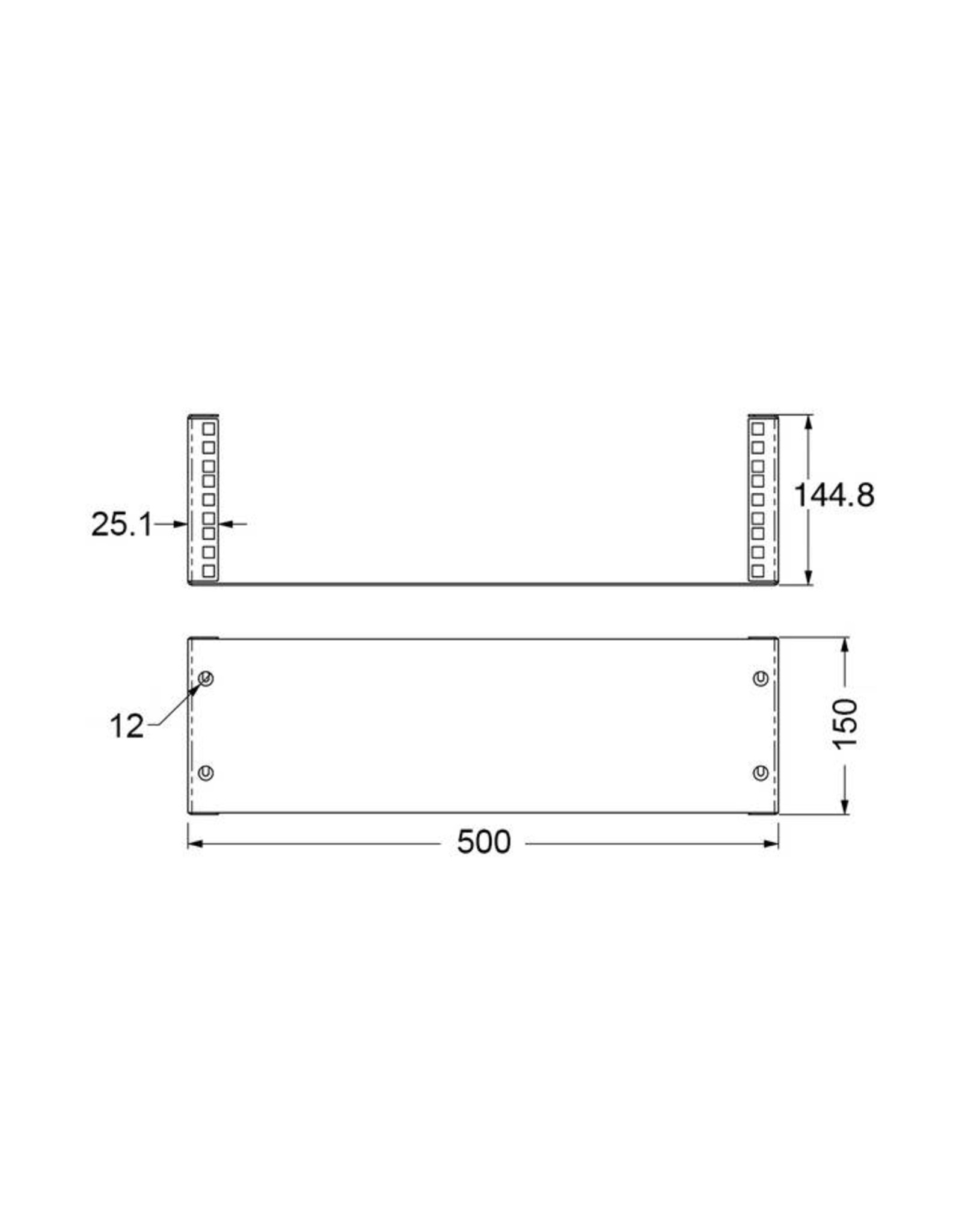 Penn Elcom Penn Elcom 3U box for table or wallmounting