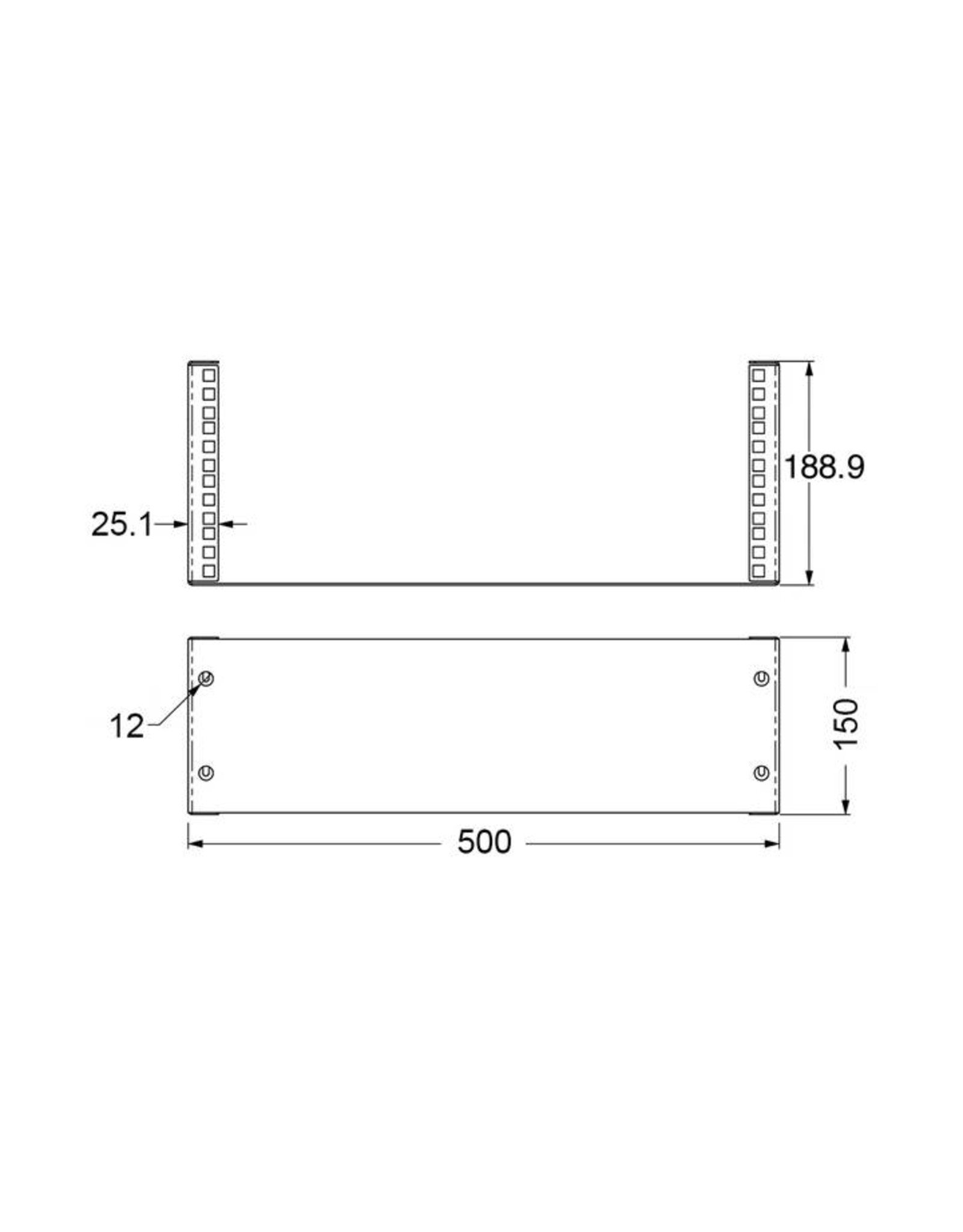 Penn Elcom Penn Elcom 4U box for table or wallmounting