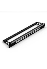 Penn Elcom Punched rack panel, 12 holes Neutrik D, for MDLX-series, steel, 1U , with cable support