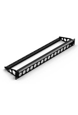 Penn Elcom Punched rack panel, 16 holes Neutrik D, for MDLX-series, steel, 1U, with cable support