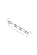 Penn Elcom Penn Elcom rack panel with 8 Neutrik "D" holes, 1U, steel, with integrated cable support
