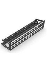Penn Elcom Punched rack panel, 32 holes Neutrik D, for MDLX-series, steel, 2U, with cable support