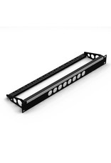 Penn Elcom Punched rack panel, 8 holes Neutrik D, MDLX-series, steel, 1U, with cable support