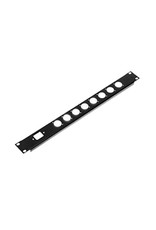 Penn Elcom Punched rack panel, 8 holes Neutrik D + 1 euro, 1U, steel