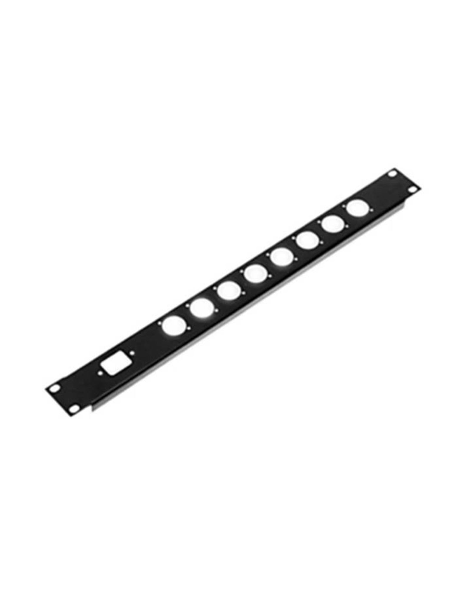 Penn Elcom Punched rack panel, 8 holes Neutrik D + 1 euro, 1U, steel