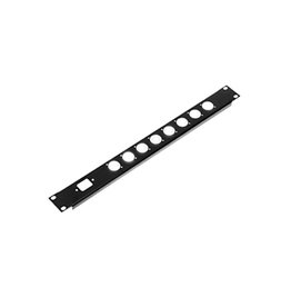 Penn Elcom Punched rack panel, 8 holes Neutrik D + 1 euro, 1U, steel