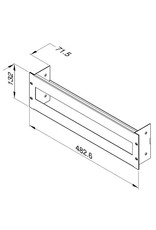 Penn Elcom Punched rack panel with DIN rail, for fuses, 3U