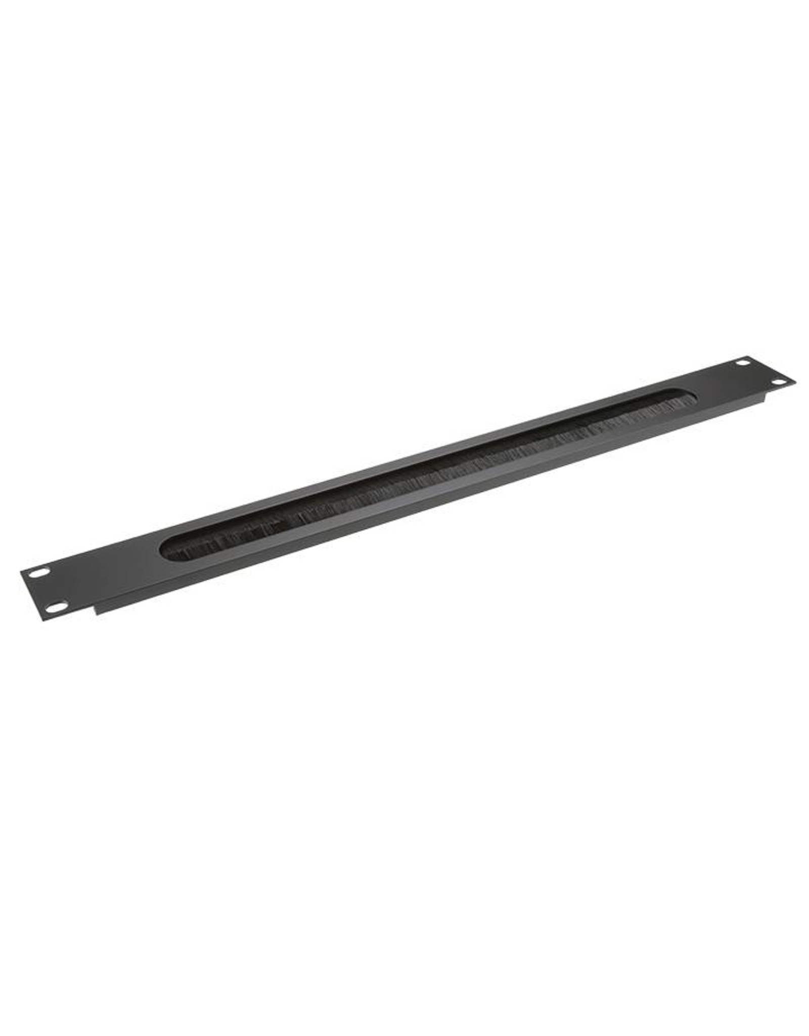 Penn Elcom Penn Elcom rack panel 1U, black, with cable access slot and brushes