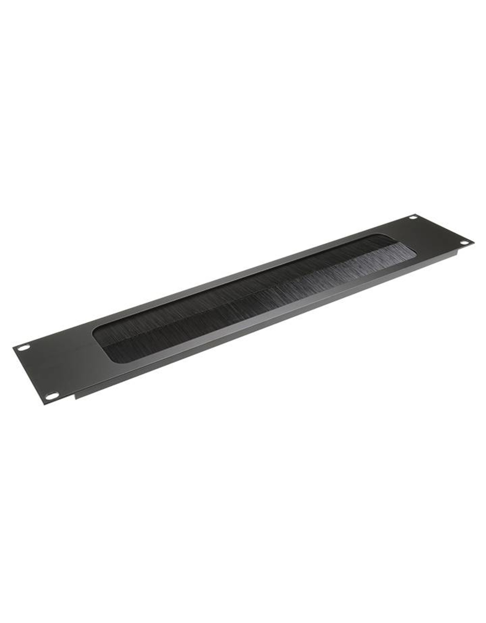 Penn Elcom Penn Elcom rack panel 2U, black, with cable access slot and brushes