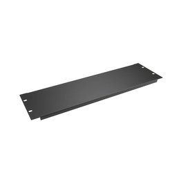 Penn Elcom Plain rack panel, steel, flanged, 3U, black