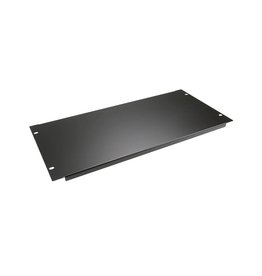 Penn Elcom Plain rack panel, steel, flanged, 5U, black