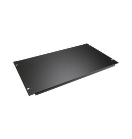 Penn Elcom Plain rack panel, steel, flanged, 6U, black