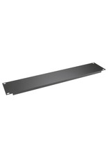Penn Elcom Penn Elcom plain rack panel, aluminum, flanged, 2U, black