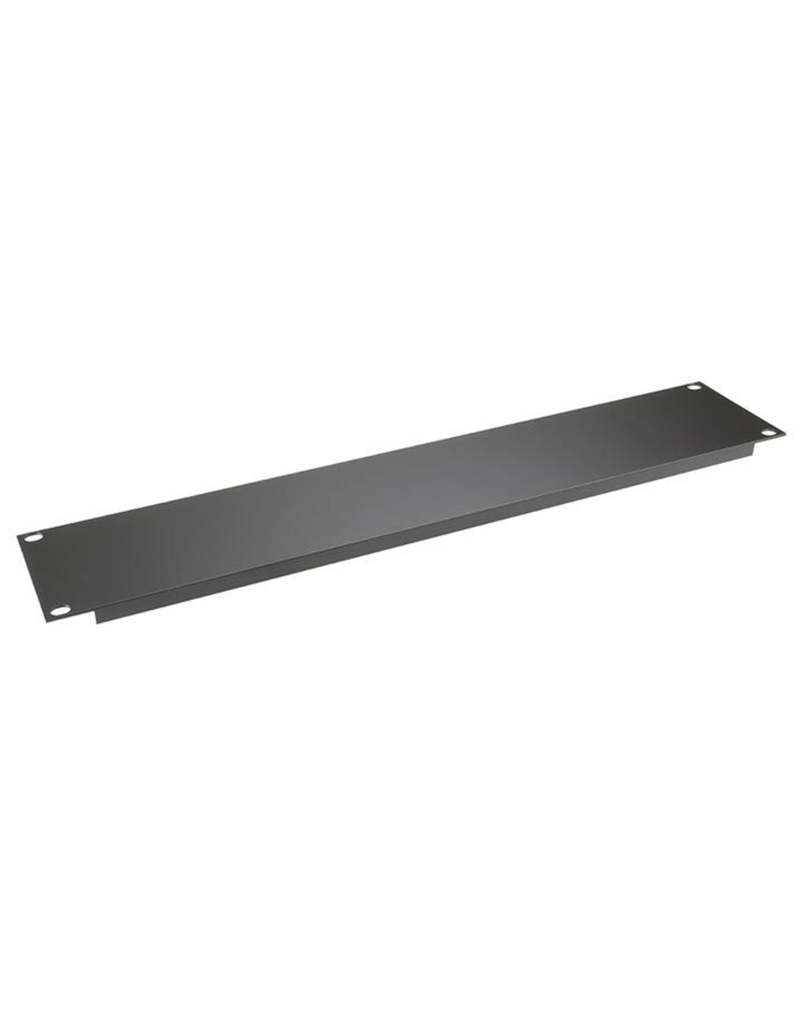 Penn Elcom Penn Elcom plain rack panel, aluminum, flanged, 2U, black