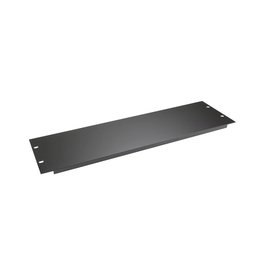 Penn Elcom Plain rack panel, aluminium, flanged, 3U, black