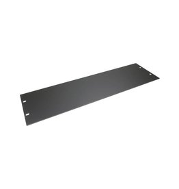 Penn Elcom Plain rack panel, aluminium, flat, 3U, black