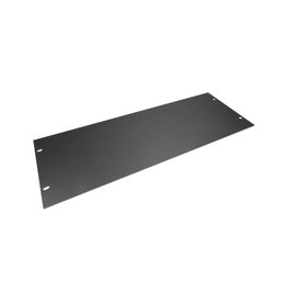 Penn Elcom Plain rack panel, aluminium, flat, 4U, black
