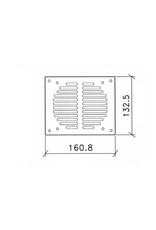 Penn Elcom Penn Elcom single fan grille for 1x fan 120x120mm (RG-6339)