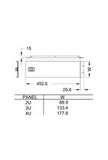 Penn Elcom Penn Elcom hinged rack panel 2U
