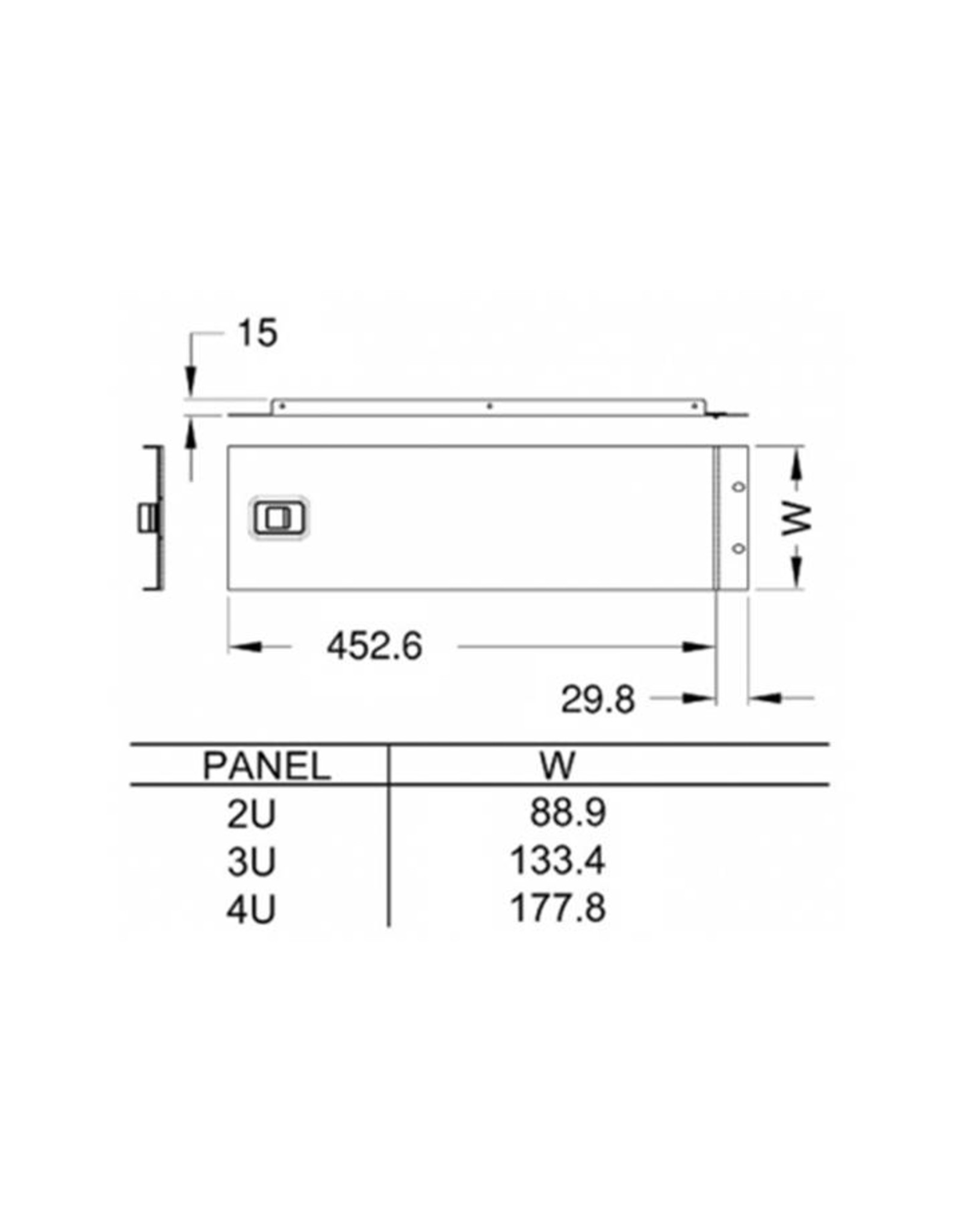 Penn Elcom Penn Elcom hinged rack panel 2U