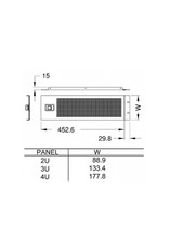 Penn Elcom Penn Elcom rackdeur 4 HE met ventilatiegaten