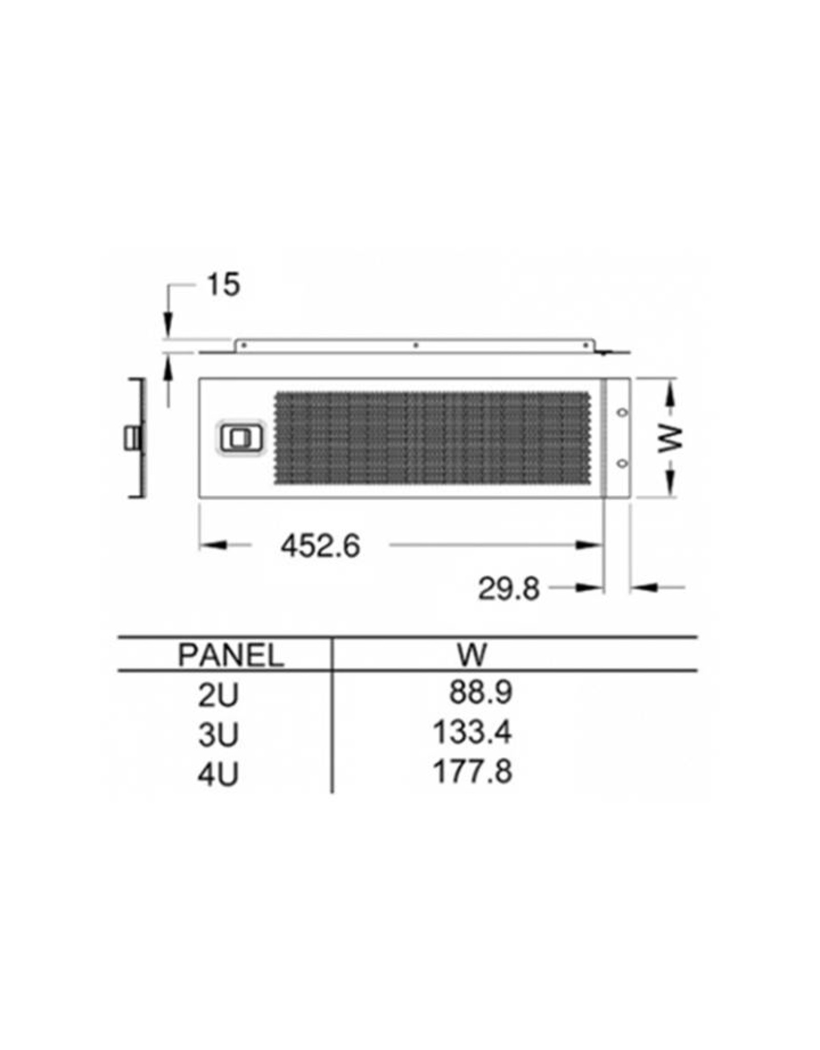 Penn Elcom Penn Elcom rackdeur 4 HE met ventilatiegaten