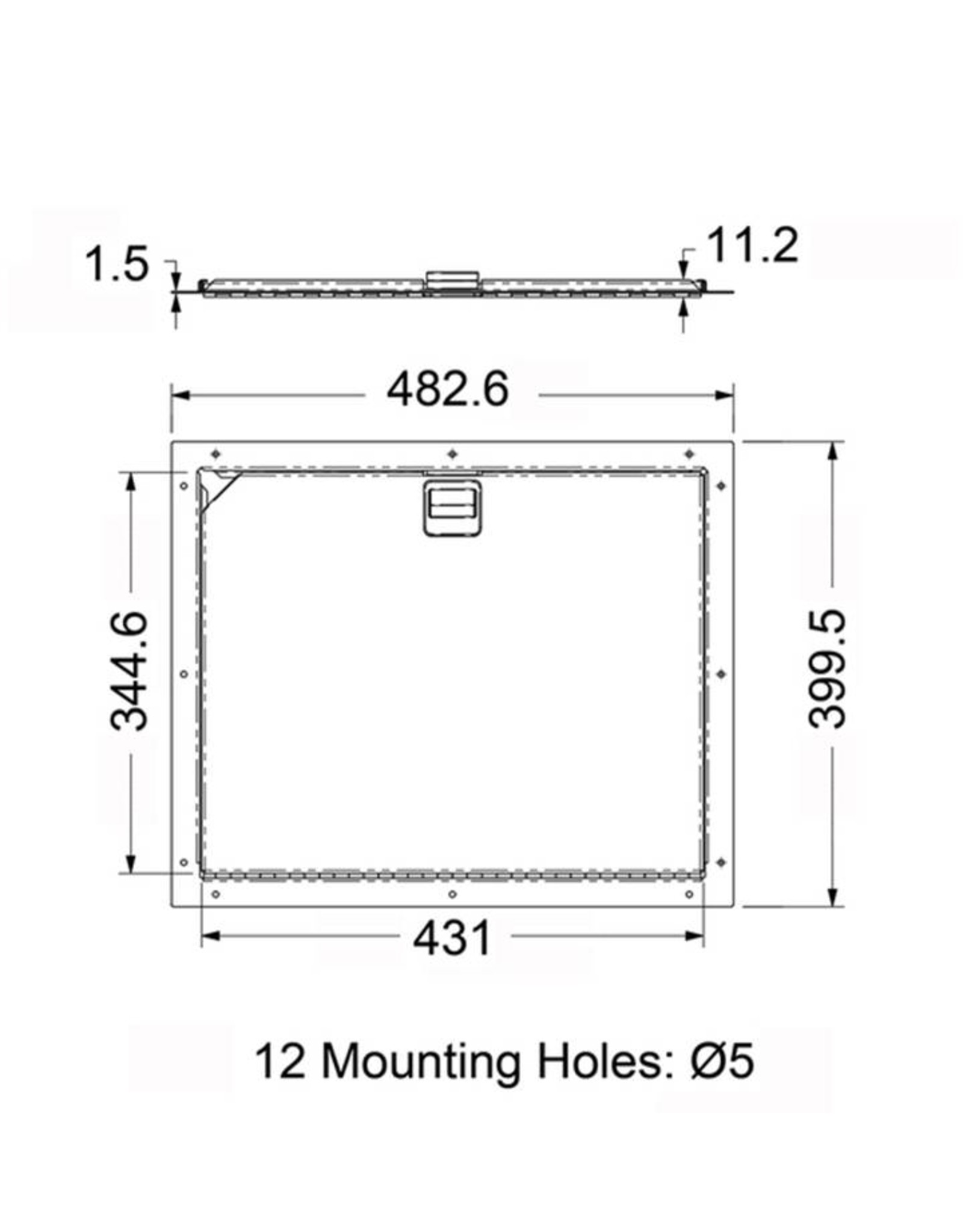 Penn Elcom Penn Elcom service door, 482.6 x 399.5 mm