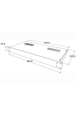 Penn Elcom 19 inch cabinet + panel, 1U, 220 mm