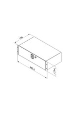 Penn Elcom 19 inch storage container + lock, 3U