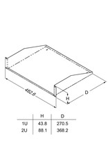 Penn Elcom Insert support 1U, 272 mm deep