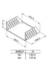 Penn Elcom Insert support 4U, 368 mm deep