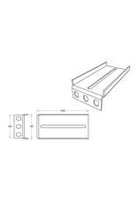 Penn Elcom 19 inch rack mount offset bracket, 1U