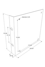 Penn Elcom Mounting bracket 3U, per pair