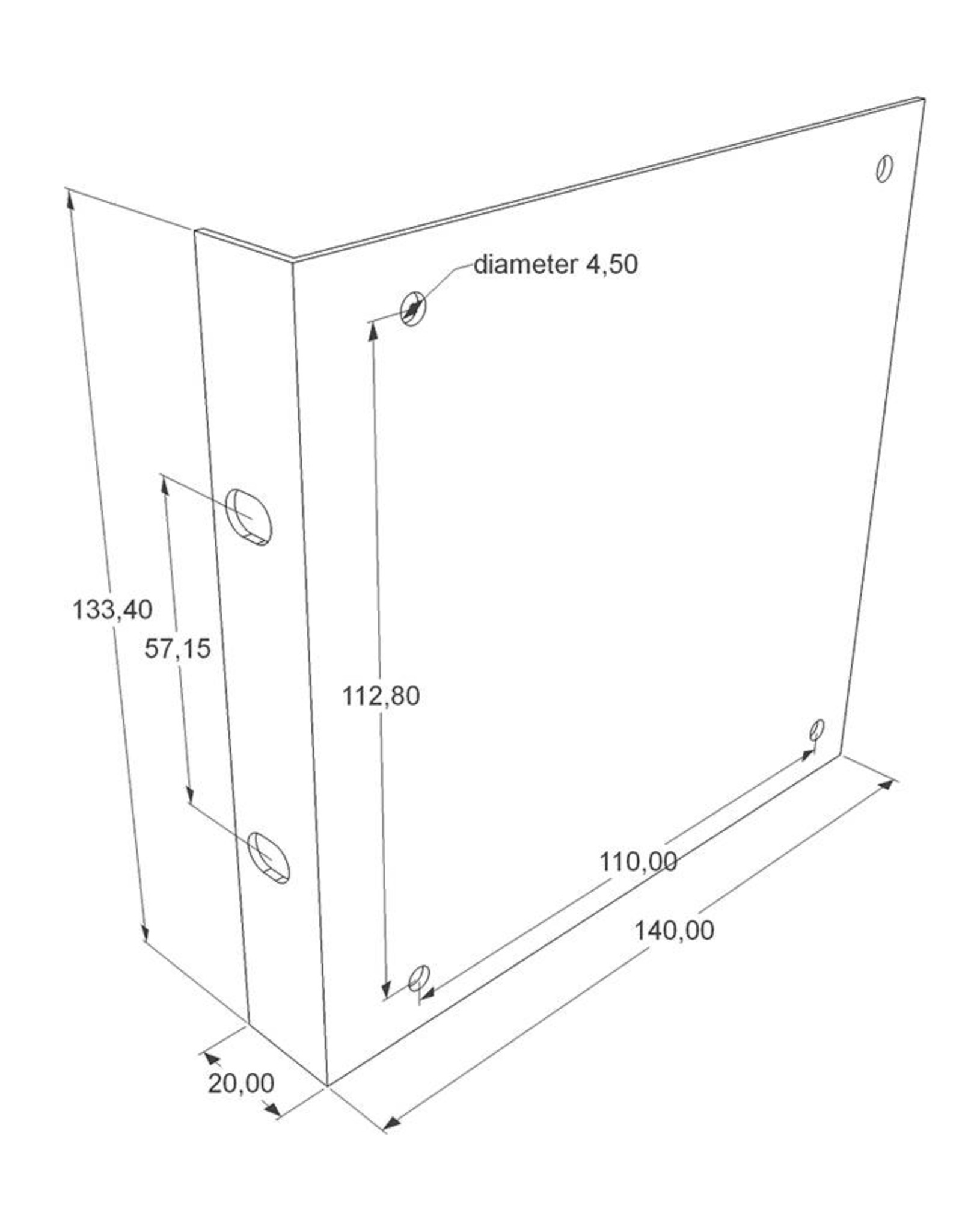 Penn Elcom Mounting bracket 3U, per pair