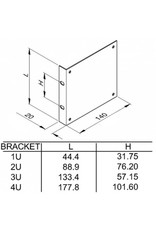 Penn Elcom Mounting bracket 4U, per pair