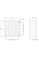 Penn Elcom Penn Elcom ladekast 6 HE + microfooninlay voor 25 microfoons