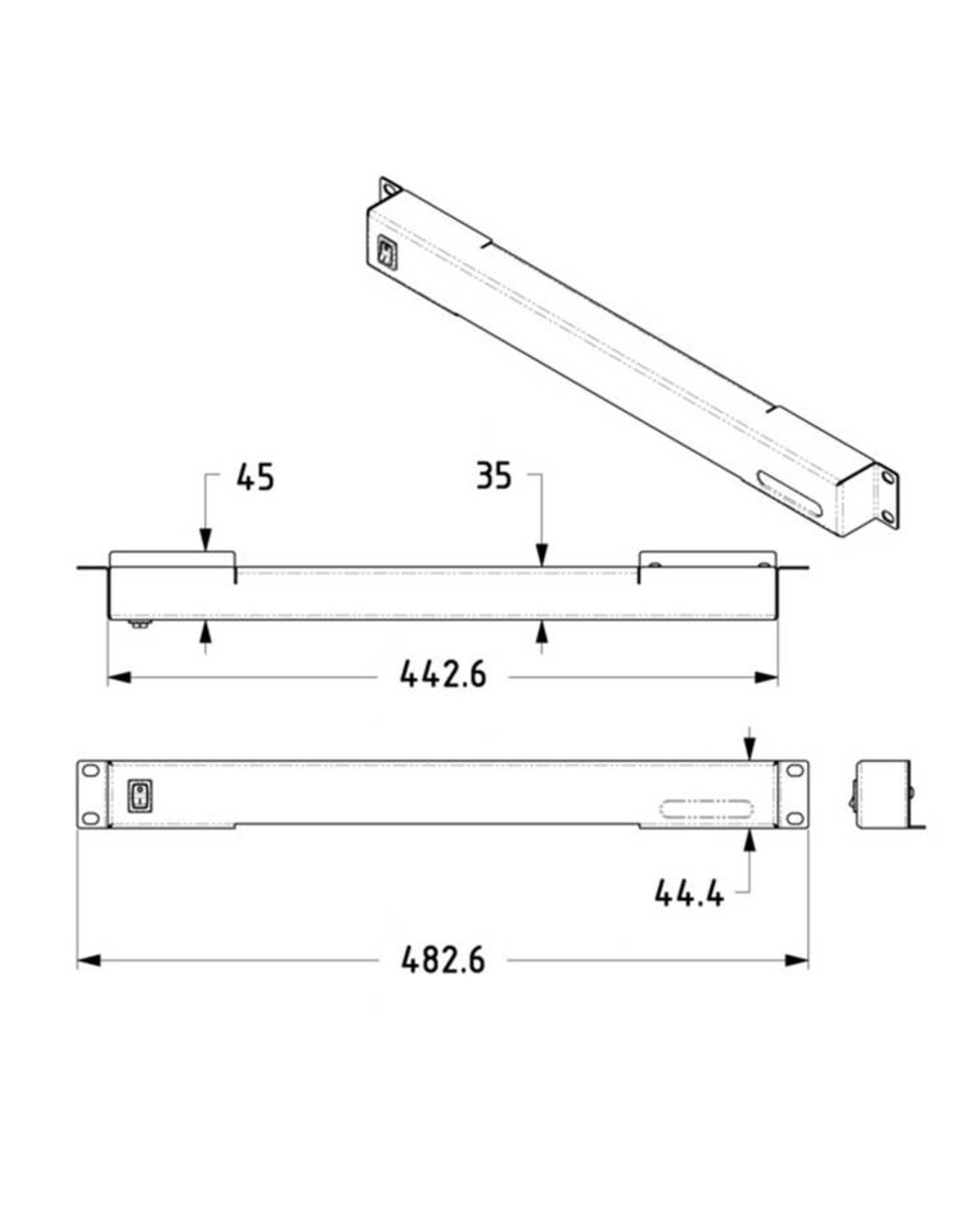 Penn Elcom 1U LED rack light