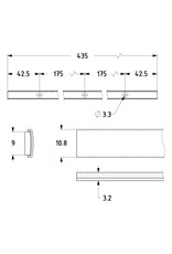 Penn Elcom Self-Adhesive Plastic ID Strip, 435 mm