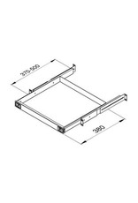 Penn Elcom Extendable plateau or drawer, 1U, lockable