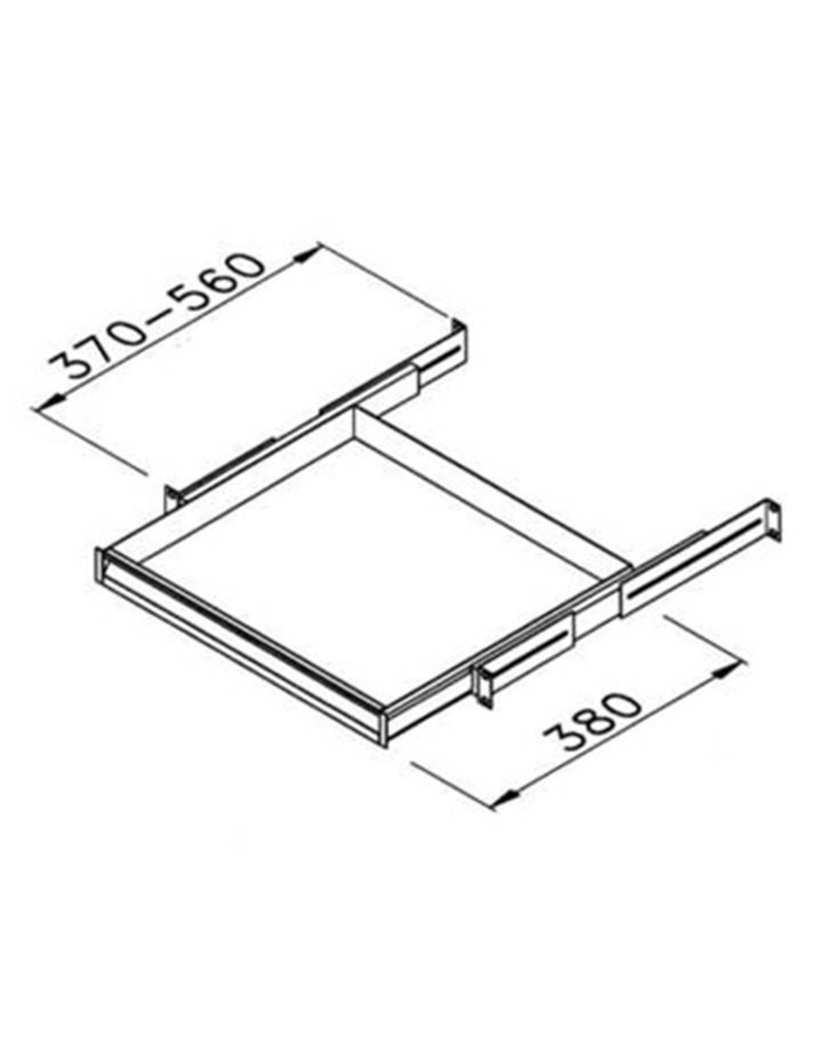 Penn Elcom Extendable plateau or drawer, 1U