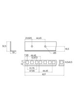 Penn Elcom Penn Elcom 14 U rack strip, die cut, steel, single