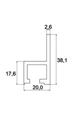 Penn Elcom Sliding rack strip, use cage nut SG-6010/1